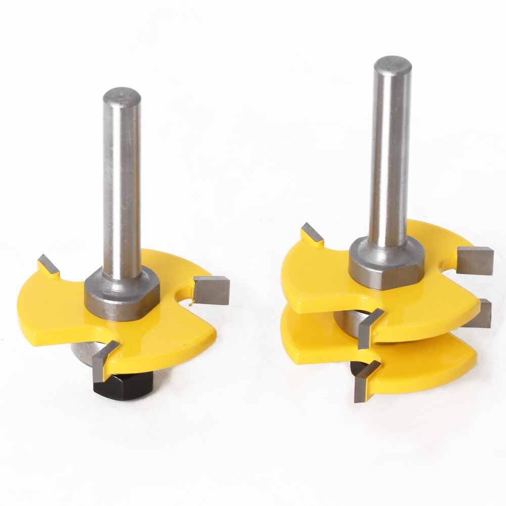 2 pc 8mm tige langue et rainure Joint ensemble routeur jeu de forets 3/4 "Stock bois outil de coupe-RCT
