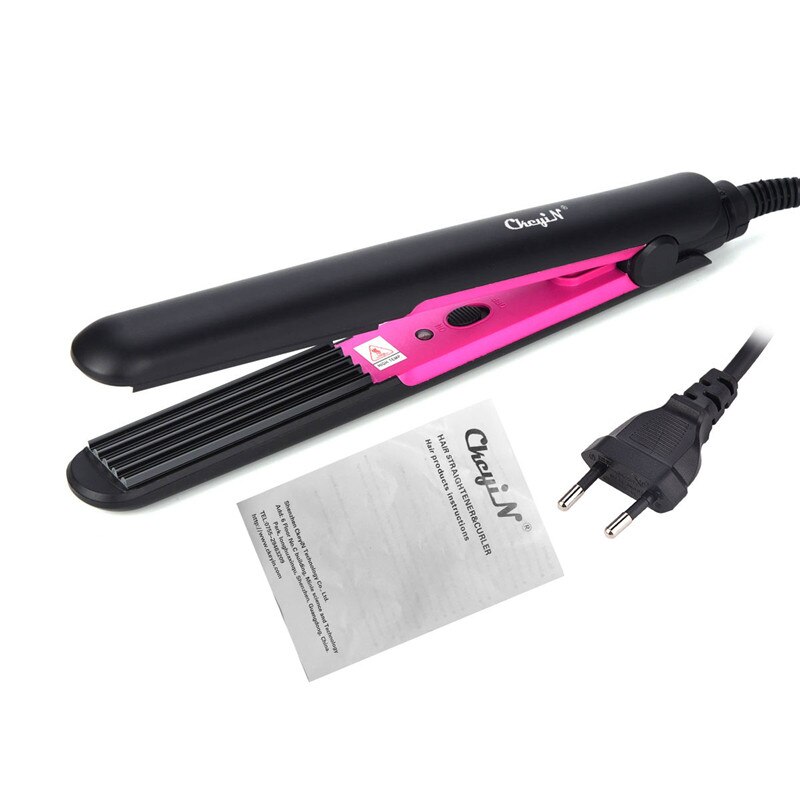 Plancha de pelo corrugado de cerámica para ondulación, planchas planas, plancha para rizar el pelo, plancha plana ondulada eléctrica