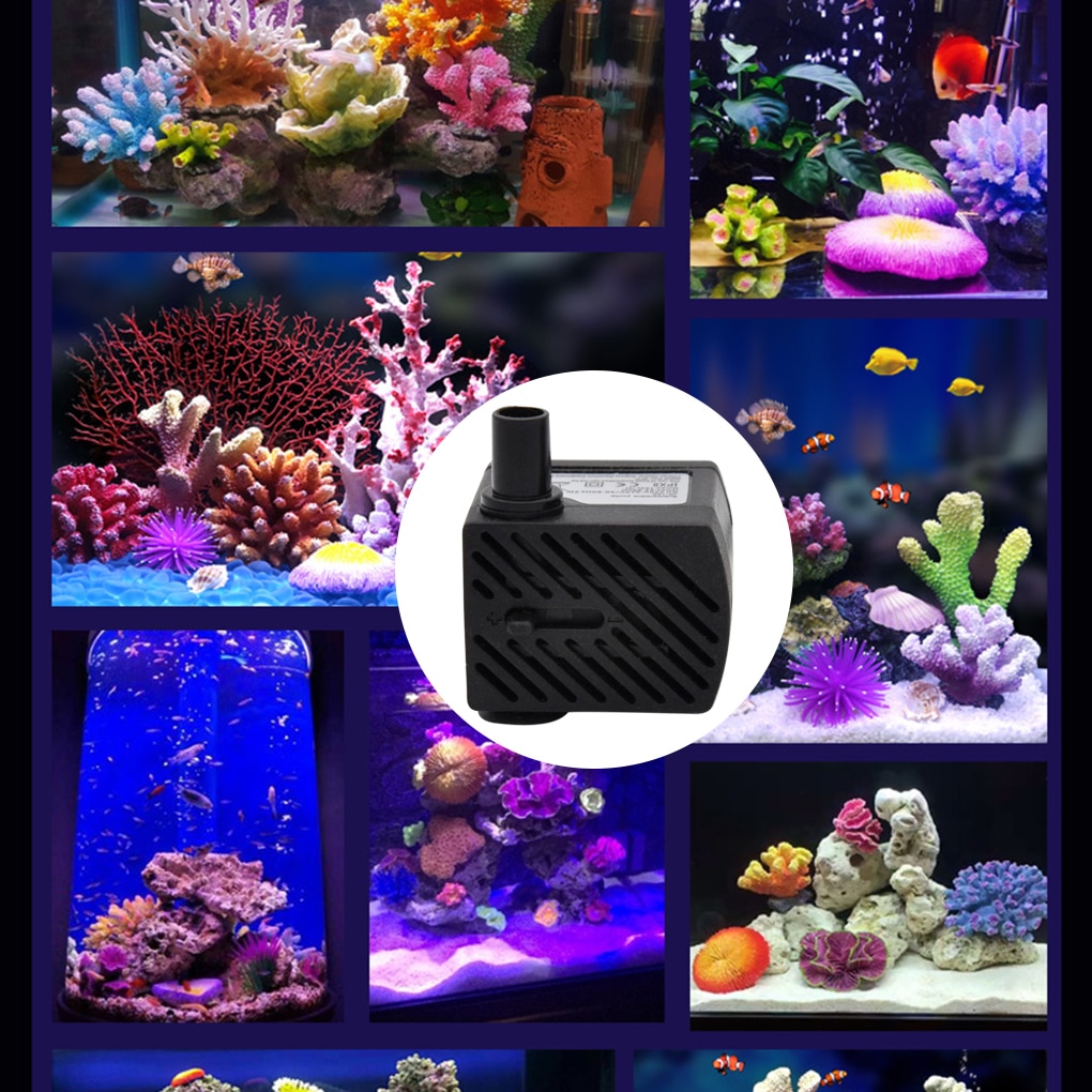 3W Waterpomp 180L/H Aquarium Fishtank Elektrische Dompelpomp Aquarium Accessoire