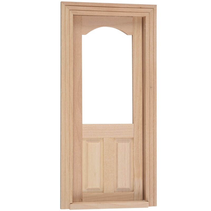 Poppenhuis Miniatuur Houten Deur Meubels Model Diy Ongeverfd Hout Kleur