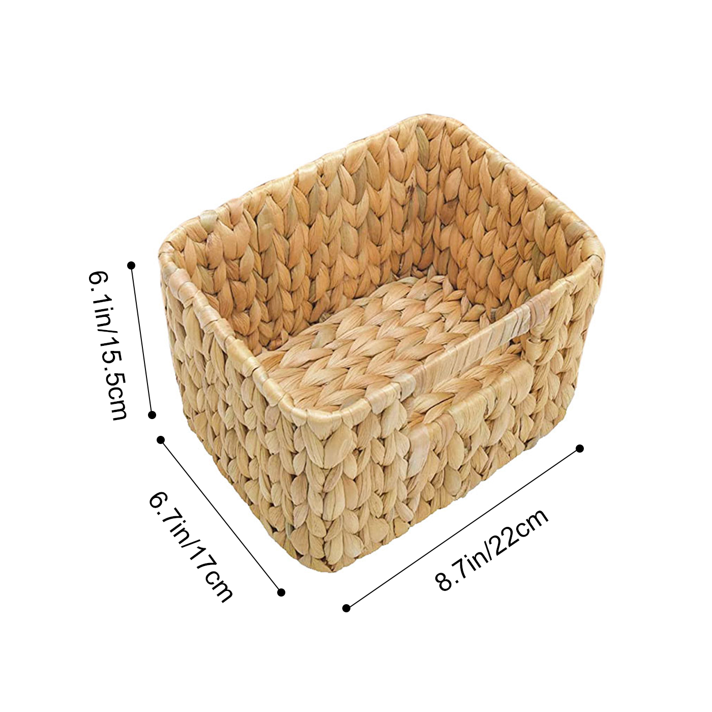 Estante de escritorio de mimbre Natural para el hogar y la Oficina, cesta de almacenamiento de escritorio, soporte para accesorios de cocina, organizador de mesa, decoración: Toilette Baket