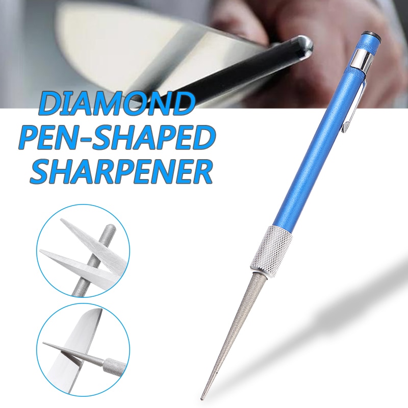 2in1 Diamant Pen Puntenslijper Pocket Blade Sharpener Bestand Voor Voor Vishaken Serrations Gut Haak Quick Slijpen