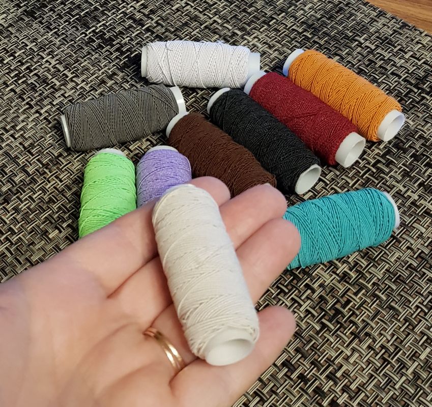 Pulaqi färg elastisk trådsats industriell symaskin tråd billig elastisk tråd för armband pärltillbehör 10 rullar/set