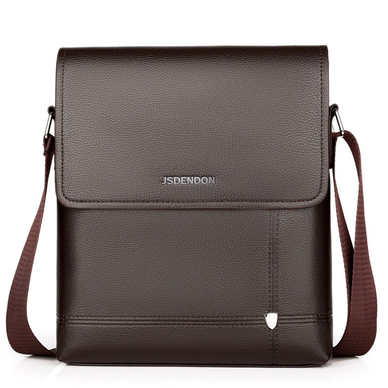 Voor Zakenreizen Mannen Effen Kleur Pu Grote Capaciteit Messenger Bag, klassieke Casual Messenger Bag: 1