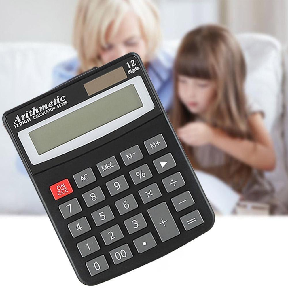 Solar Calculator 12 Digit Large Screen Calculator Financial Supply Clear Office Stationery Inventory Dual Home Power Accoun A4P8