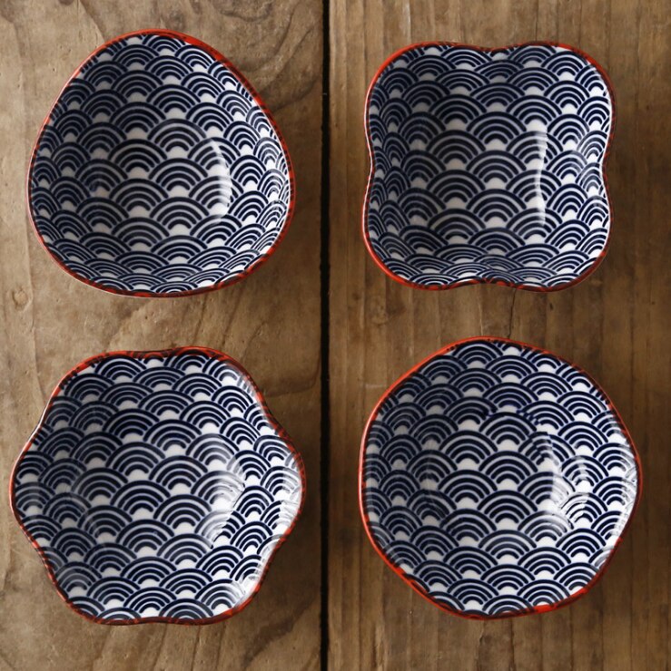 4 piezas de vajilla de cerámica esmaltada para encurtidos caseros, condimentos, platos pequeños para utensilios de cocina: 2