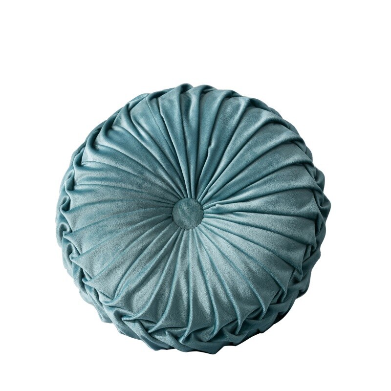 Coussin rond plissé en velours pour canapé | Citrouille, coussin de sol décoratif pour maison, canapé, lit et voiture
