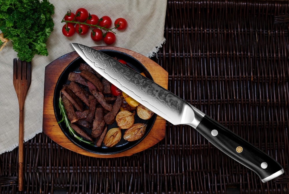 Japani  vg10 damaskusteräksinen keittiöveitsi  g10 kahva + luumun kukka paras kokkiveitsi terävä leikkuri santoku keittotyökalu