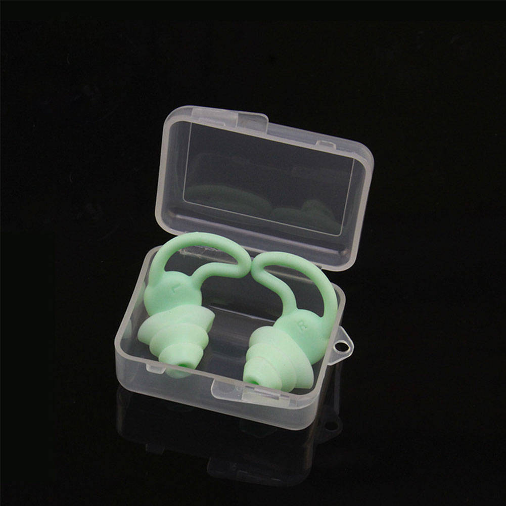 Soft Silicone Anti Noise Ear Plugs Sound Insulation Hear Protect Earplugs for Travel Swimming Sleep Noise Reduction Earplug: 02 Green