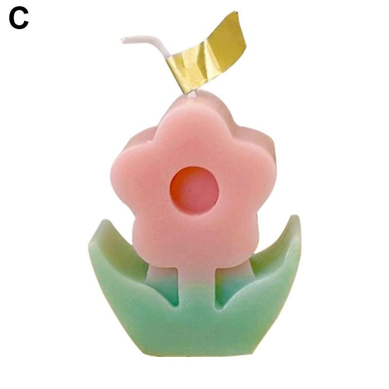 Blume Duftende Wachs Kerze Koreanische Heimat Dekoration Blume Ornament Duft Dekorationen Blümchen Leuchter Kerzen Handgemachte P3g6: Rosa