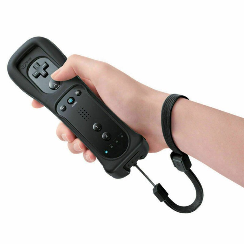 Built In Motion Plus Wireless Remote Nunchuck Controller With Wrist Strap Silicone Case For Nintendo For Nintendo Wii /Wii U