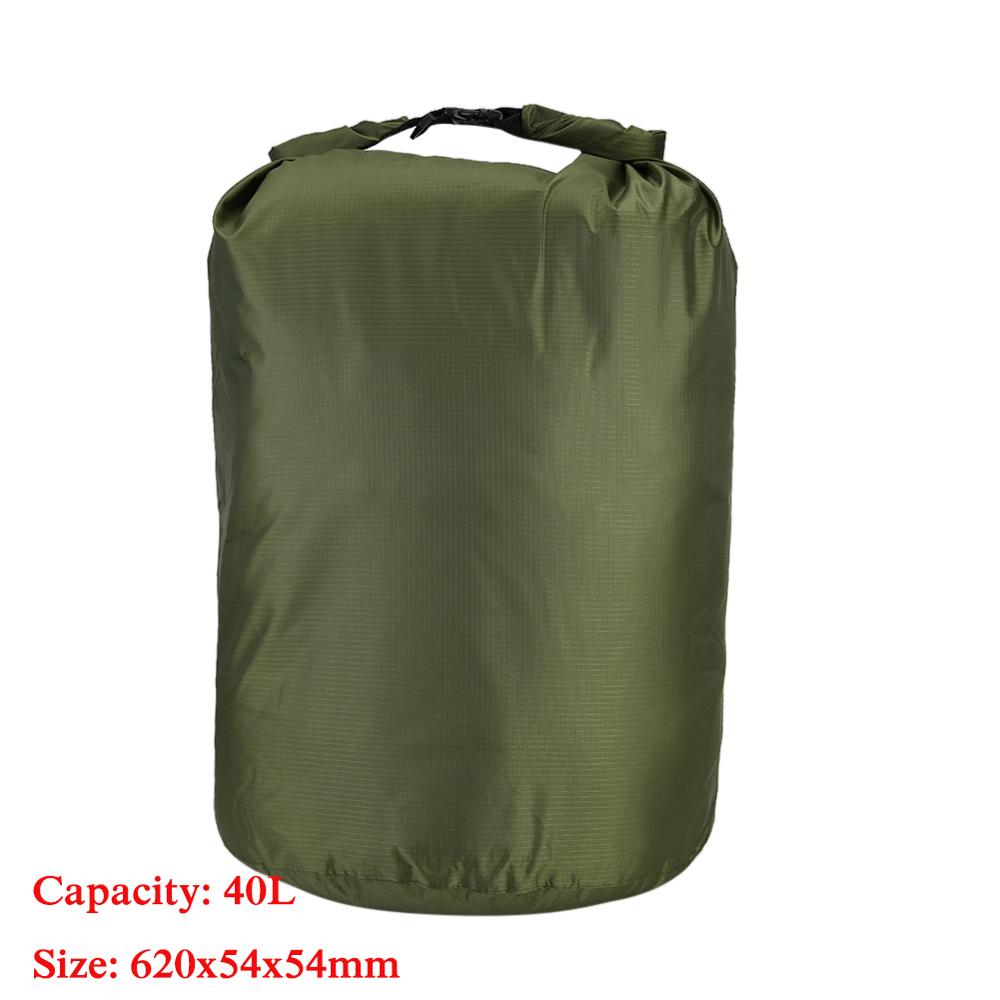 Sports Waterproof Dry Bag Backpack Floating Boating Rafting Kayaking Camping Hiking River Swimming Travel Kits 2L/8L/40L/70L: Army Green 40L