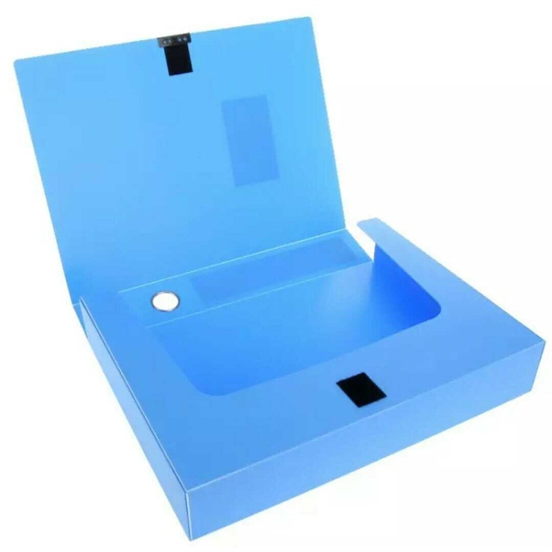 Sunwood file box a4 plastic file box information box 75mm hc-75 blue