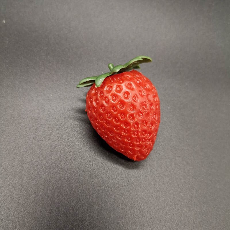 6pc Artificial Strawberry Lifelike Fruit Realistic Plastic Simulation Strawberry