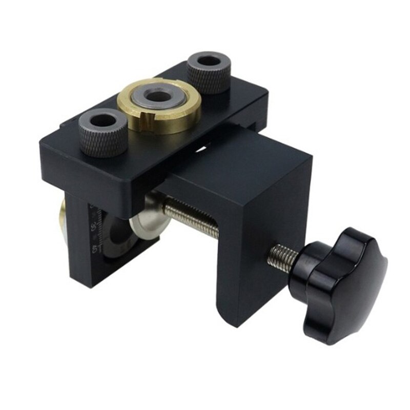 Hout Doweling Jig Pocket Gat Boren Locator Jig Kit Met 6/8/10Mm Boor Verticale Boor gids Gat Puncher Gereedschap