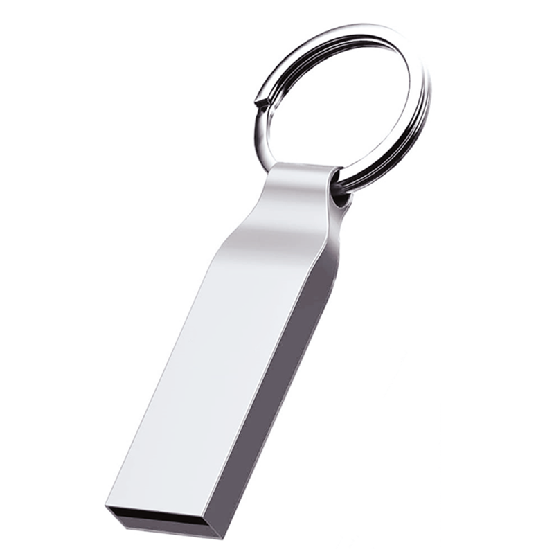 Metal USB Flash Drive 64GB 128GB key chain Pendrive Waterproof usb Pen 256GB 512GB USB Memory Stick Flash Disk: Silver / 32GB