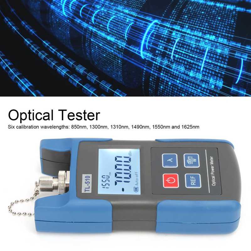 Circuit Breaker Finders TL510 Optical Power Meter High Accuracy Optical Power Detector Measuring Instrument Cable