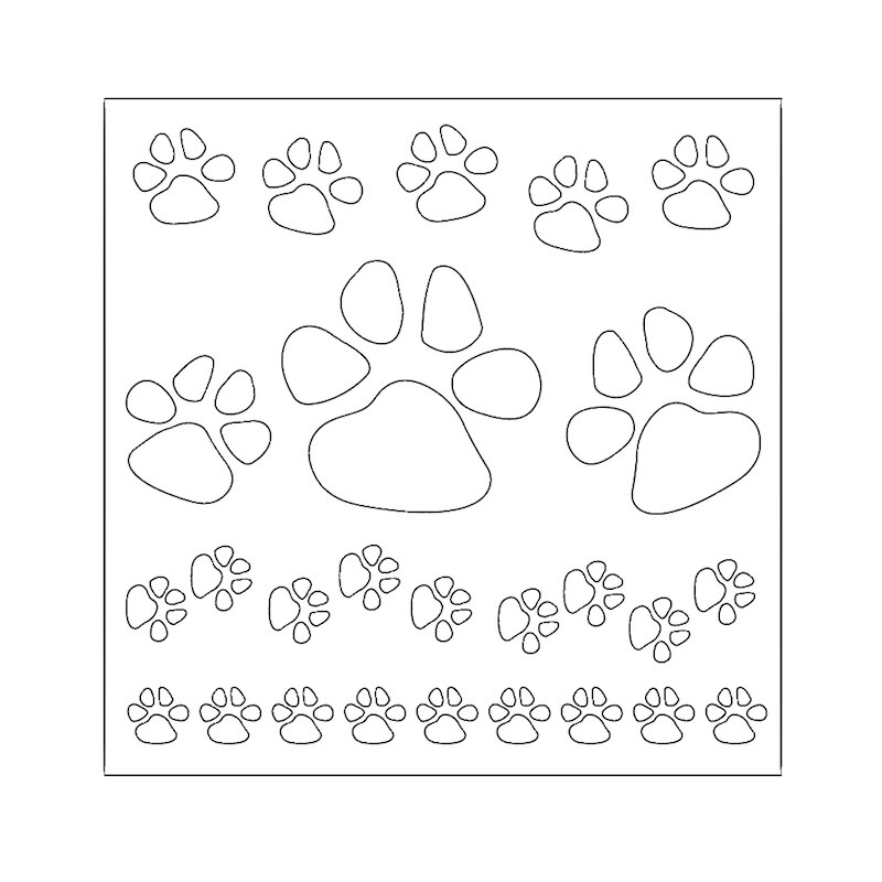 Square Flower Leaves Layered Mix Pattern Background Drawing Sheet DIY Scrapbook Card Album Make Crafts Plastic Stencil 09: 12