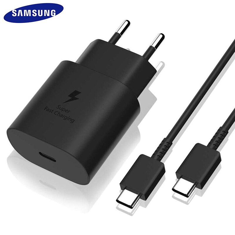 Samsung-cargador de carga rápida S21 S20 5G 25w, carga rápida Usb tipo C Pd PPS UE para Galaxy Note 20 Ultra 10