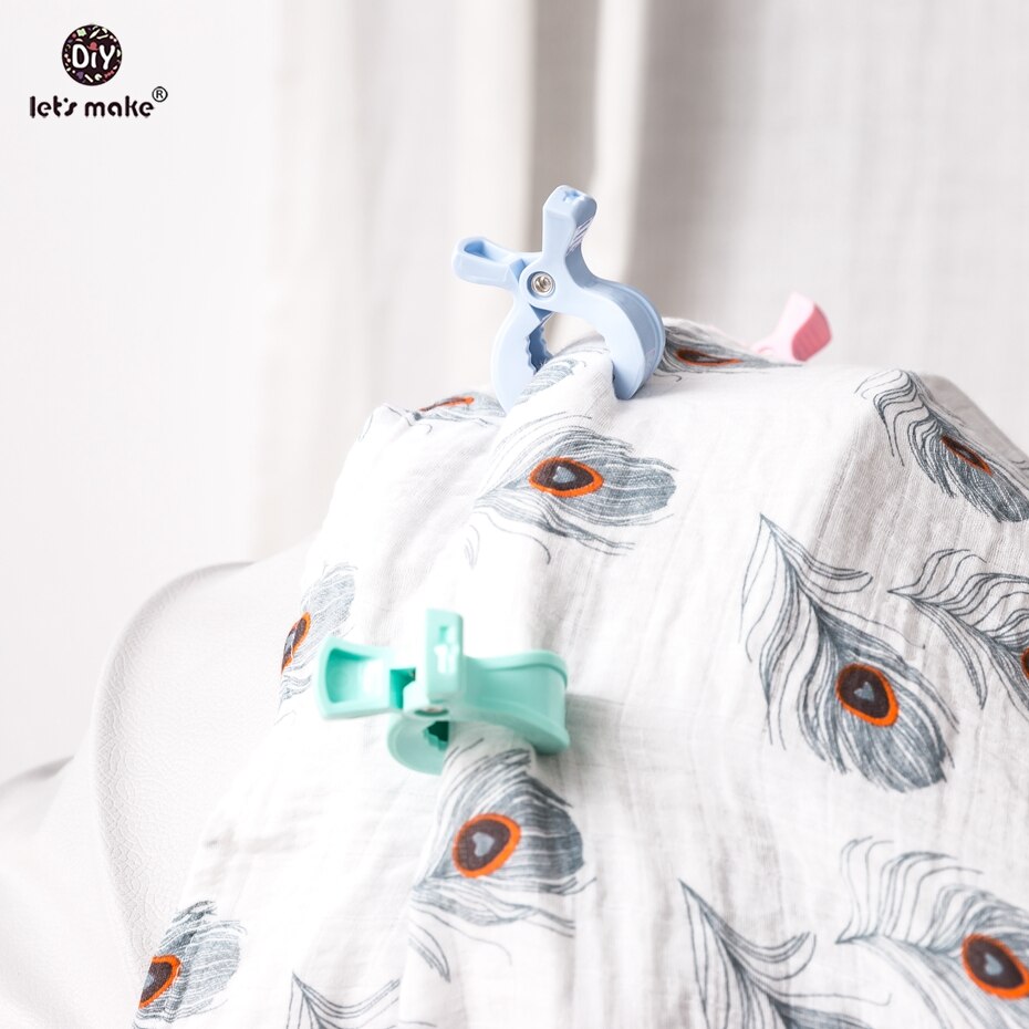 Let's make Stroller Plastic Clip Pram Clips 5pc/lot Multiple Colour Baby Shower Universal Clip Baby Nursing Accessories