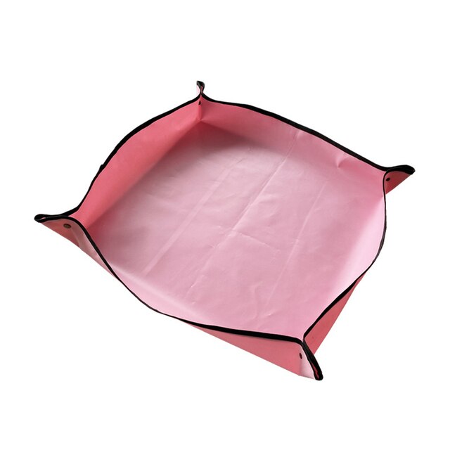 50-100cm pflanzmatten, Oxford-gartenmatten, pflanzunterlagen, wasserdichte, faltbare topfmatten, pflanzunterlagen: Rosa -100 x 100cm