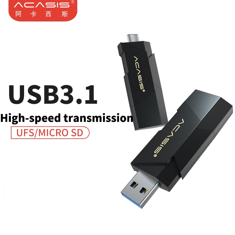 Acasis UFS Card Reader for Sansung Mobile USB 3.1 Type C to UFS Micro TF Adapter Memory Card OTG Smart Reader Laptop Accessories