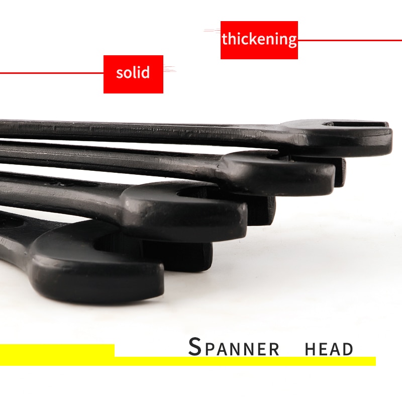 Heavy Duty Single Steeksleutel Zwart Spanner 14mm 16mm 17mm 18mm 19mm 21mm 22mm 24mm 27mm 30mm 32mm 36mm 41mm 46mm 50mm