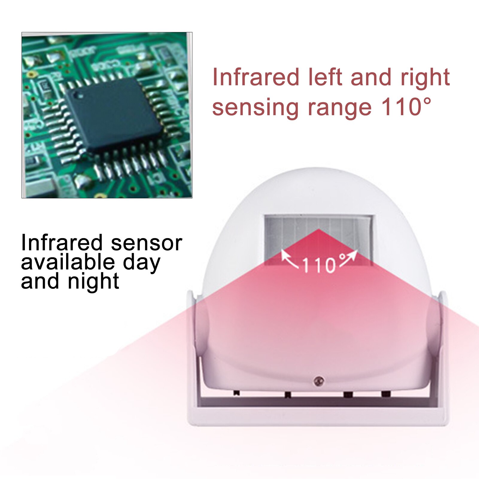 Smart Doorbell Burglar Alarm Infrared Motion Sensor Household Welcome Device Home Burglar Alarm System Smart Home Gate Alarm