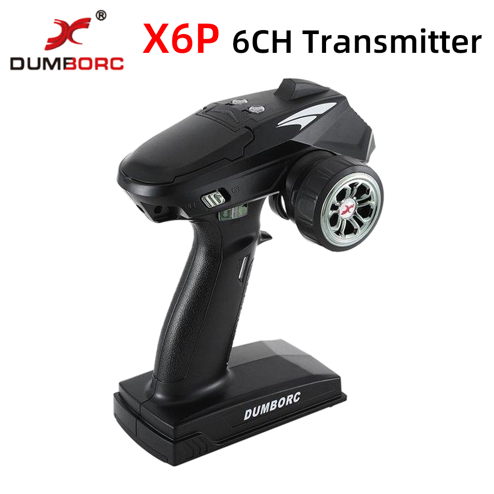 2.4G 6CH Transmitter remote control X6 with X6FG Gyro Receiver LED Light Set for 1/10 1/8 Crawler Axial SCX10 D90 RC Car Boat