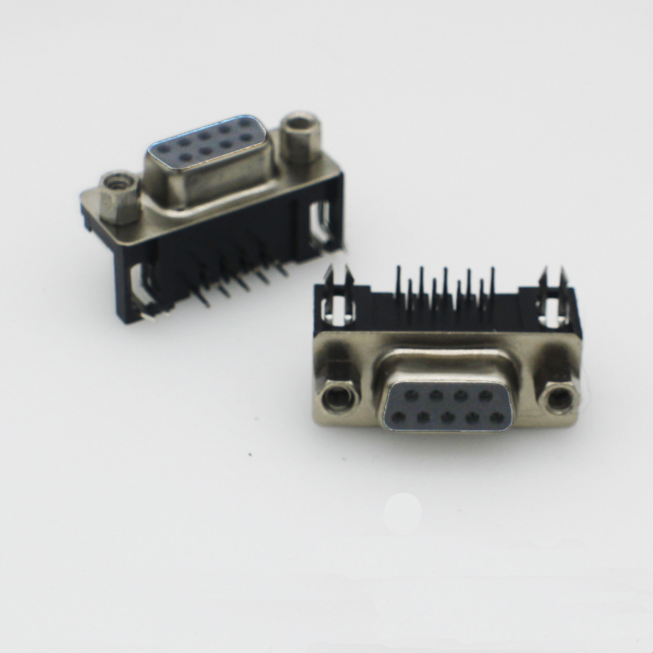 100pcs DR9 famale DR9 9P male PCB Mount D-Sub 9 pin PCB Connector,RS232 9PIN Connector 90-degree bent needle DB9 connector