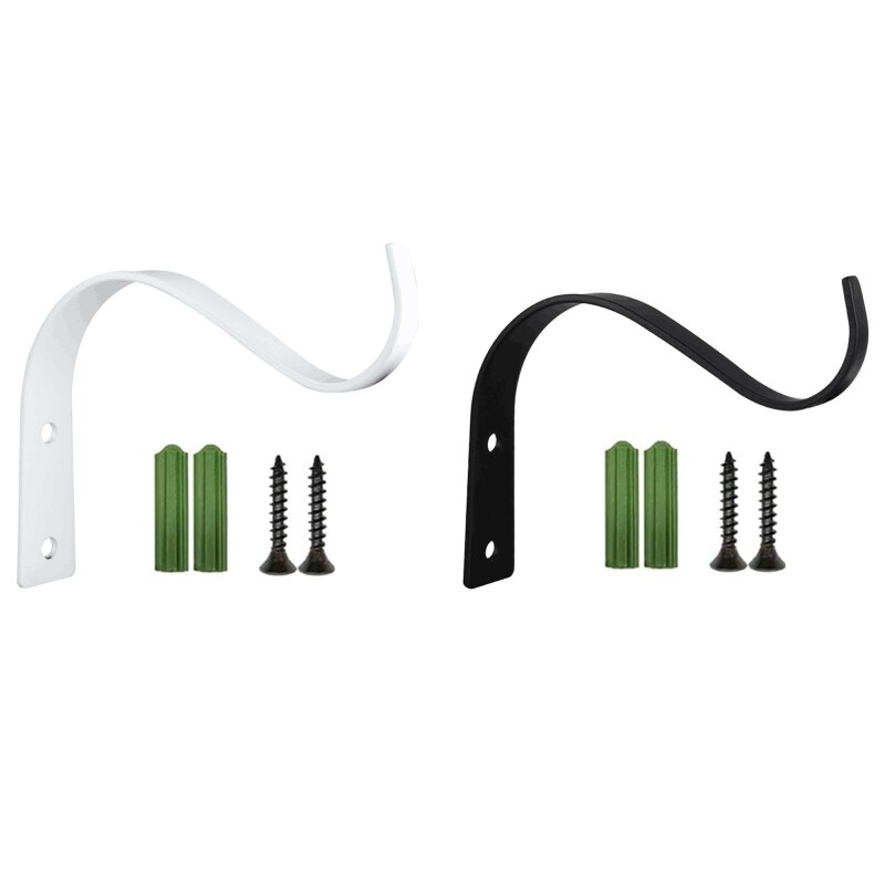 4.5Inch Bending S Shape Wall Hanging Flower Pot Support Bracket Hook Iron Hanger B0KB