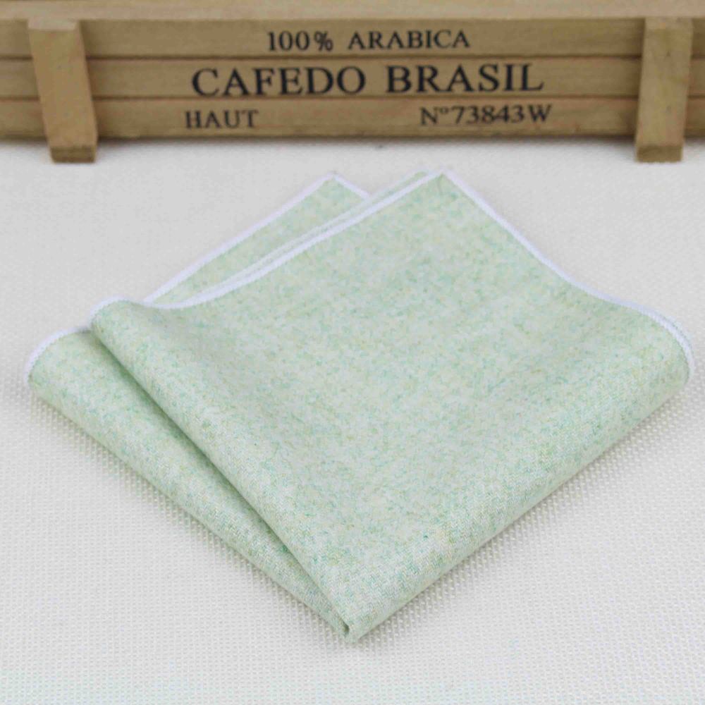 Hankerchief Scarves Vintage Wool Hankies Men's Pocket Square Handkerchiefs Striped Solid Cotton 23*23cm: 15