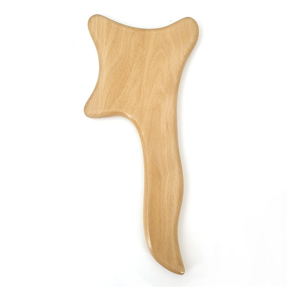 Planche à gratter en bois de hêtre, outil de massage Guasha pour le dos, le cou et le corps, planche de dragage de beauté méridienne satisfaite, planche d'acupuncture,