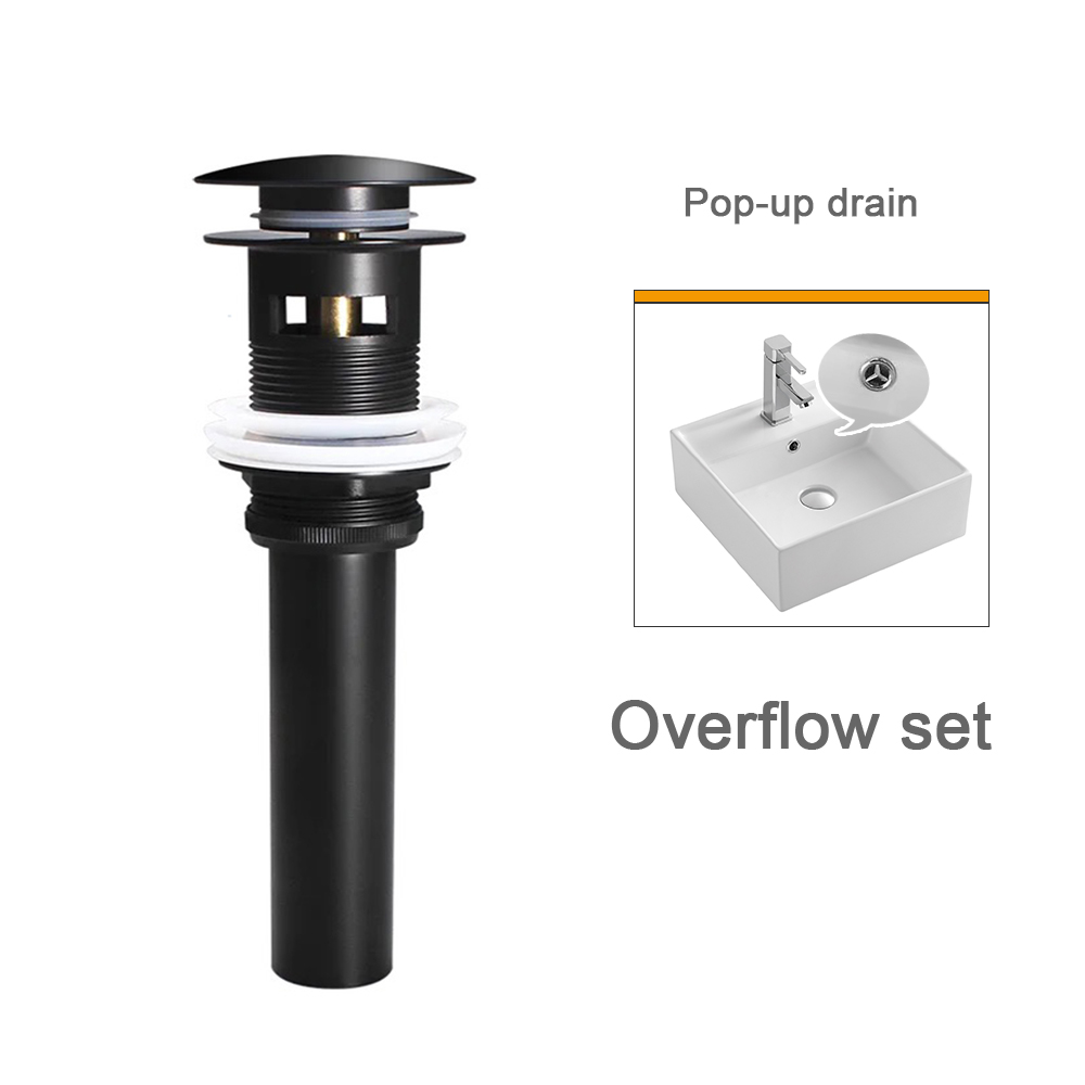 8-Farben-Pop-hoch-Abflussrohr-setzt für Badezimmer, Waschbecken, Abfallstopfen, Ventil, Waschbecken, Wasserkopf, undichtes Stopper-einstellen, Rotguss, Grau, Weiß: Blau