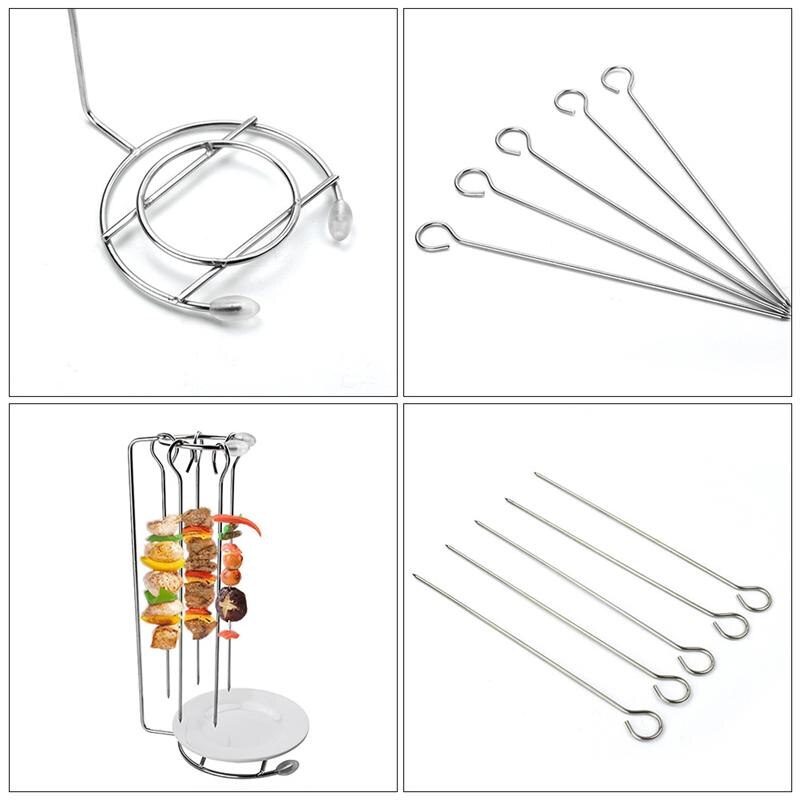 1 Set Of Stainless Steel Hanging Rack Kebab Hanger Barbecue Hanging Rack BBQ Tools Grill Food Rack