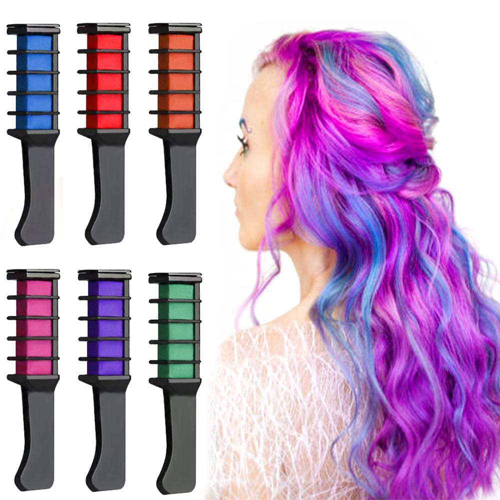 Een Tijd Krijt Voor Haar Professionele Kleurpotloden Voor Haar Multicolor Kleur Dye Tijdelijke Haarverf Kam Haar