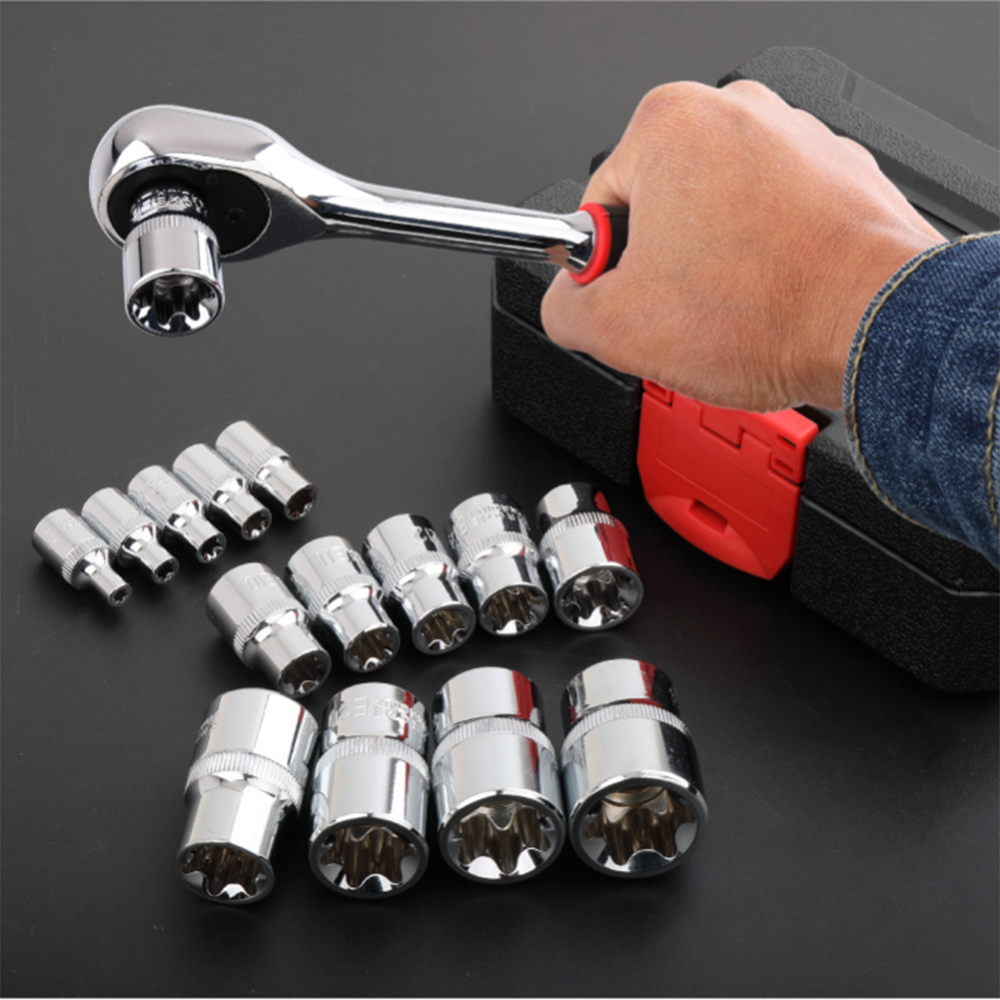14Pcs E Type Torx Star Female Bit Socket Set Wrenc... – Grandado