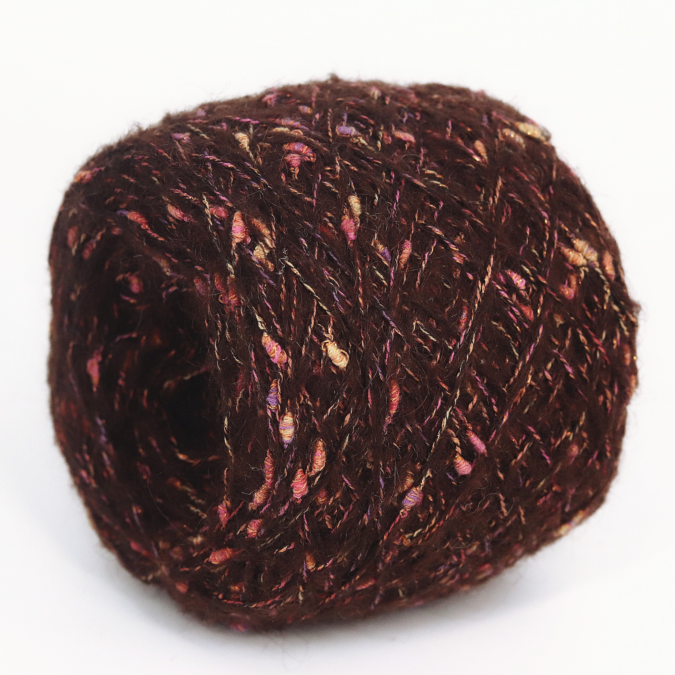 50G Metallic Fancy Knoop Mohair Garen Вязание Пряжа Wol Draad Anti-Pilling Voor Haken Sjaal Trui: coffee
