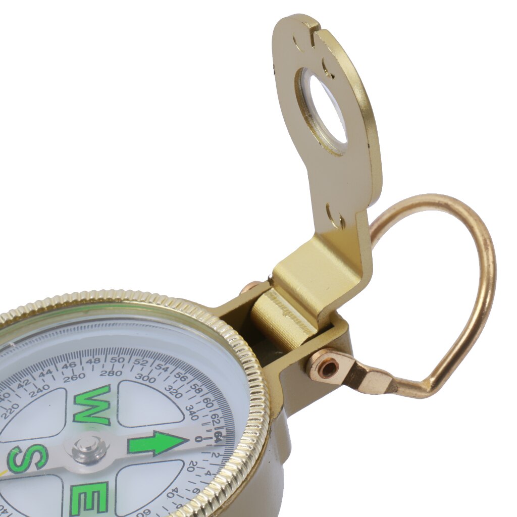 Aluminiumlegering Goud Outdoor Camping Explorer Directionele Kompas Demping Vloeistof Gevulde