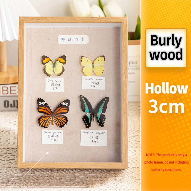 3D-Fotorahmen, hohl, 3 cm, 5 cm, getrocknete Blumen, Probenhalter, handgefertigt, DIY-Handarbeit, Anzeige, Bilderrahmen, Heimdekoration