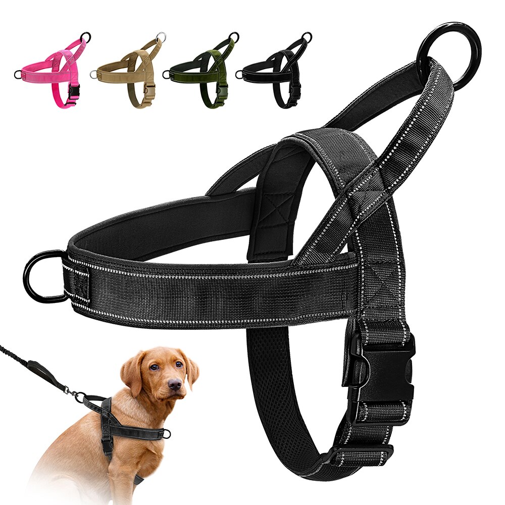 Durable Nylon Dog Harness No Pull Dog Harness Vest Reflective Pet Training Harnesses For Small Medium Large Dogs German Shepherd