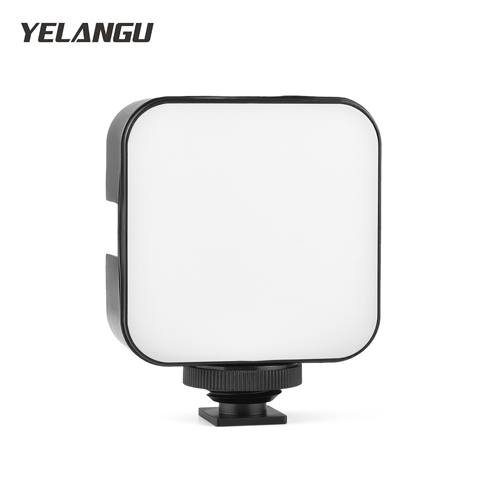 Yelangu Mini Led Video Licht Fotografie Fill-In Lamp 6500K Dimbare 5W Koud Schoen Mount Adapter Voor canon Nikon Sony Dslr Camera