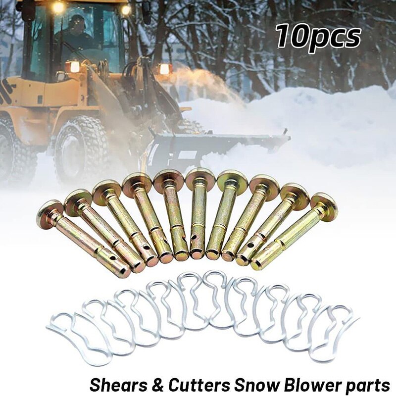 Pack of 10 Snowblower Shear Pins and Cotter Pins Snow Blower Replacement Snowblower Shear Pins and Cotter Pins Set MAZI888: Default Title