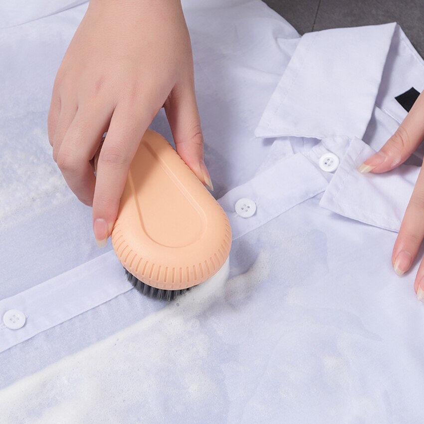 Cute ABS Soft Bristle Cleaning Brush Multifunctional Clothes Laundry Brushes Washing Shoes Board Brush With Hanging Lanyard