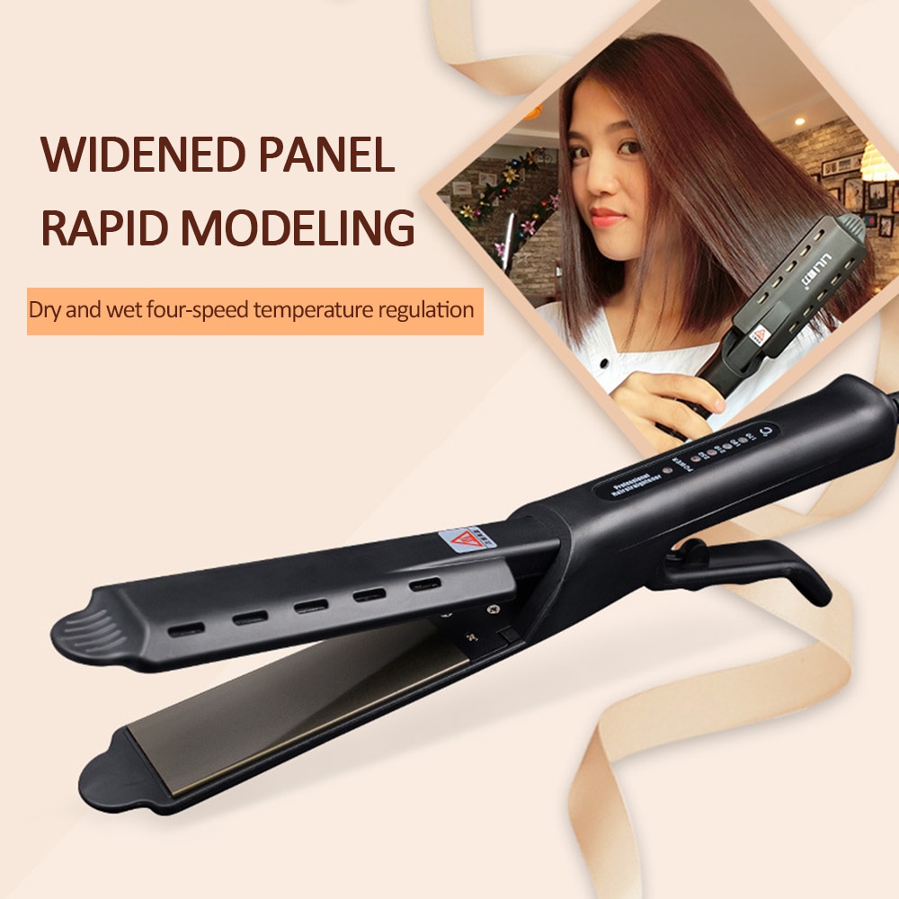 Straightening Irons Fast Warm-up Thermal Performance Hair Straightener Curler Hair Flat 2 In 1 Dry Wet Curling Iron Hair Styling