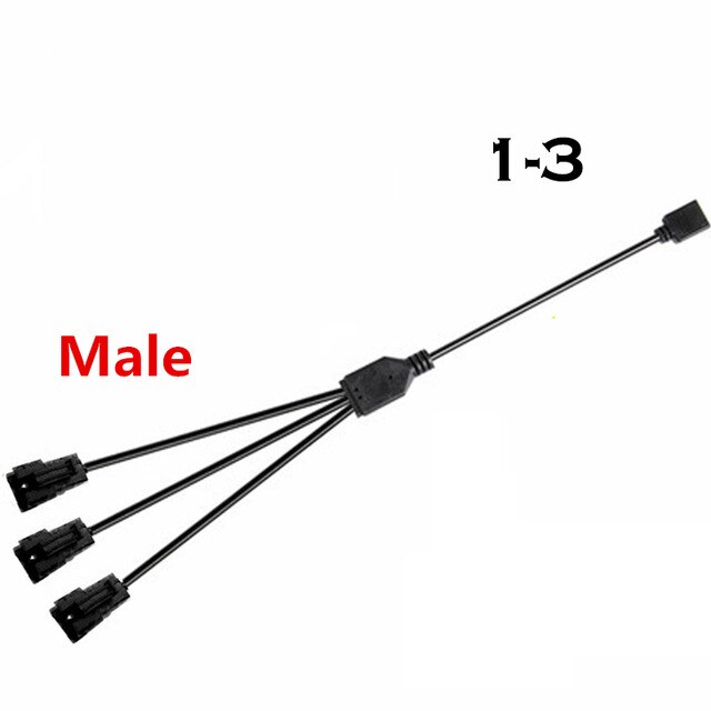 M/B RGB AURA SYNC JST SM Adapter Cable, Transfer To 12V 4Pin RGB and 5V 3Pin ARGB, JST-3P SM3P SM4P EL Wire Cord,Male/Female: 1-3 Male / 12V 4P RGB