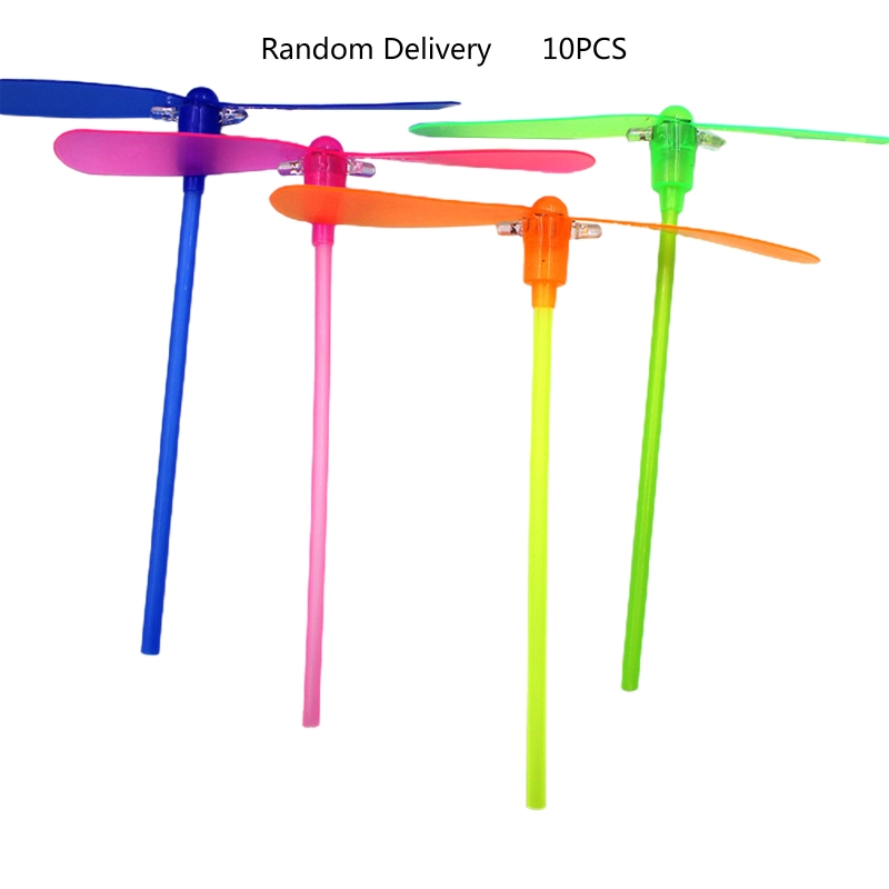 10Pcs Zomer Speelgoed Outdoor Game Waterdichte Flying Propeller Realistische Bamboe Libelle Voor Peuter Age3 + Vliegende D5QA