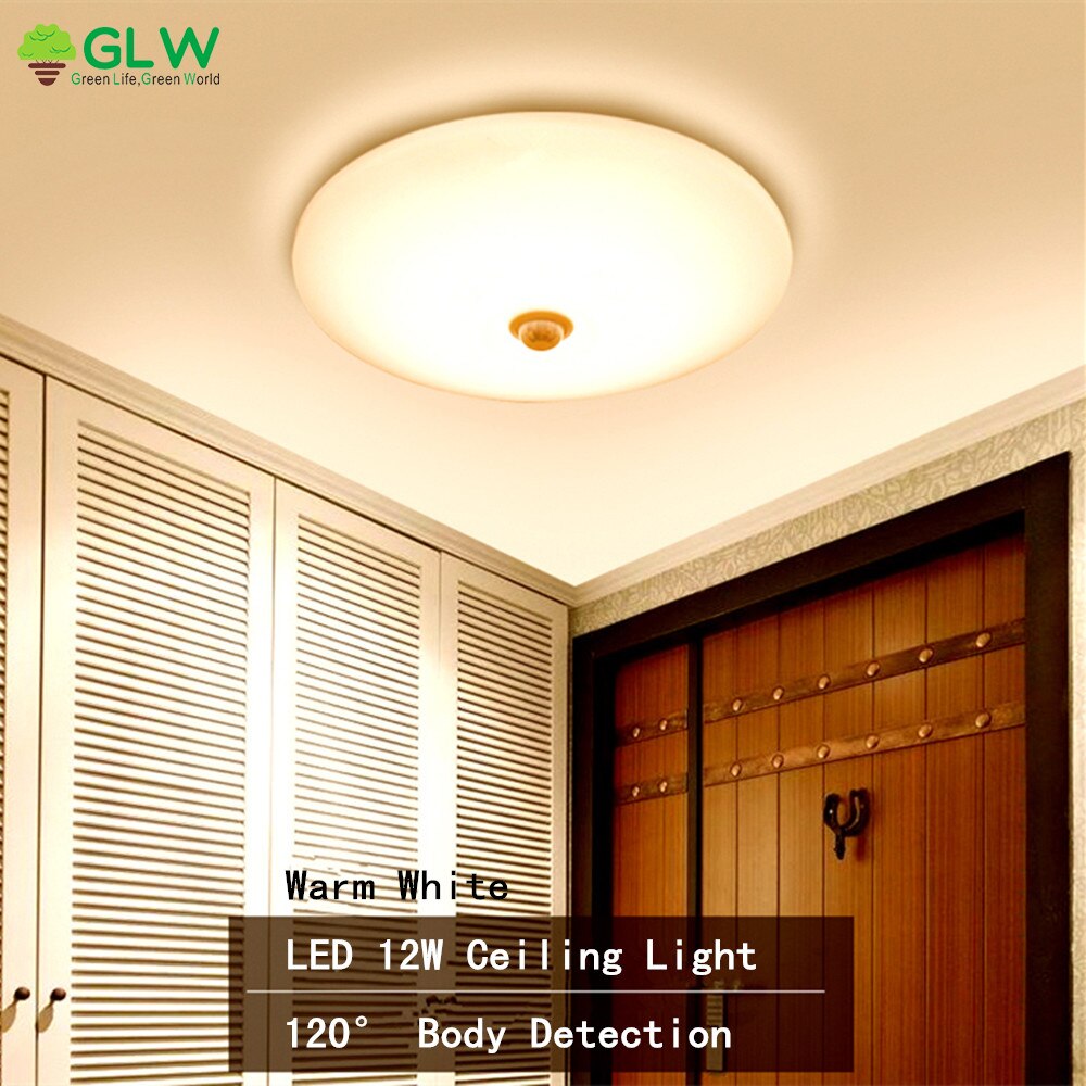 GLW 12W 18W PIR Motion Sensor LED Plafond Verlichting Opbouw Lamparas De Techo voor Gang Trappen Depot kid Kamer Passway