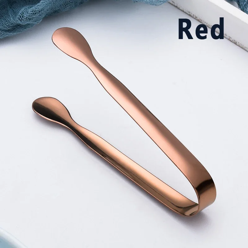 Pinza de hielo de acero inoxidable para pan, comida, Clip para barbacoa, abrazadera para hielo, barra de herramientas, accesorios de cocina, 10,8 cm: Azul marino