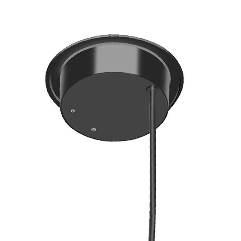 Desktop wireless charger headphones round wireless charging embedded desktop grommet power wireless charging pad